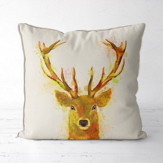 Lake House Decor Deer Pillows Modern Farmhouse Decor Animal Etsy