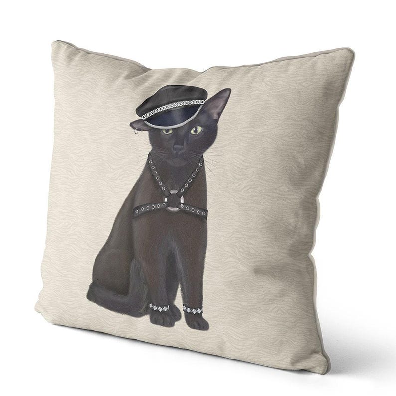 Lederen papa cadeau homo man cadeau LGBT cadeau LGBT huwelijkscadeau homo huwelijkscadeau homo paar cadeau Kat kussensloop cadeaus voor kattenliefhebbers cadeau-idee afbeelding 2