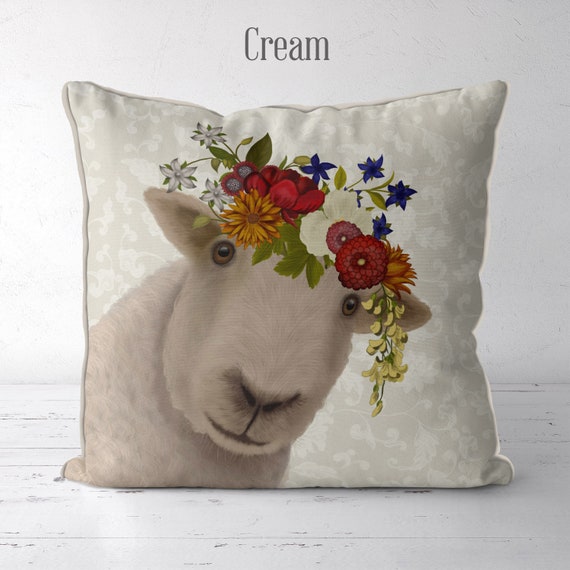 Lamb Pillow Cover Sheep Cushion Cover Farmhouse Decor Couch Pillow Cow Cushion Cover Cushion Covers UK Animal Cushion Lamb Bohemian Etsy Singapore
