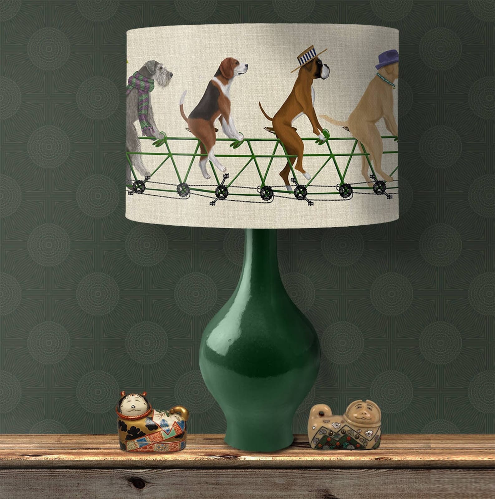 Lamp Shade Dog Tandem Drum Lampshade Dog Lover Gift Dog - Etsy UK
