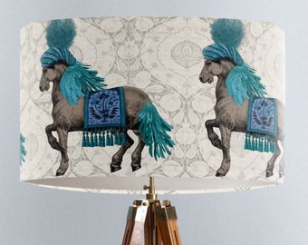 Horse lampshade - Niraj Indian style lampshade blue lampshade Table Lamp Ceiling Shade patterned tropical decor ethnic decor spider lamp