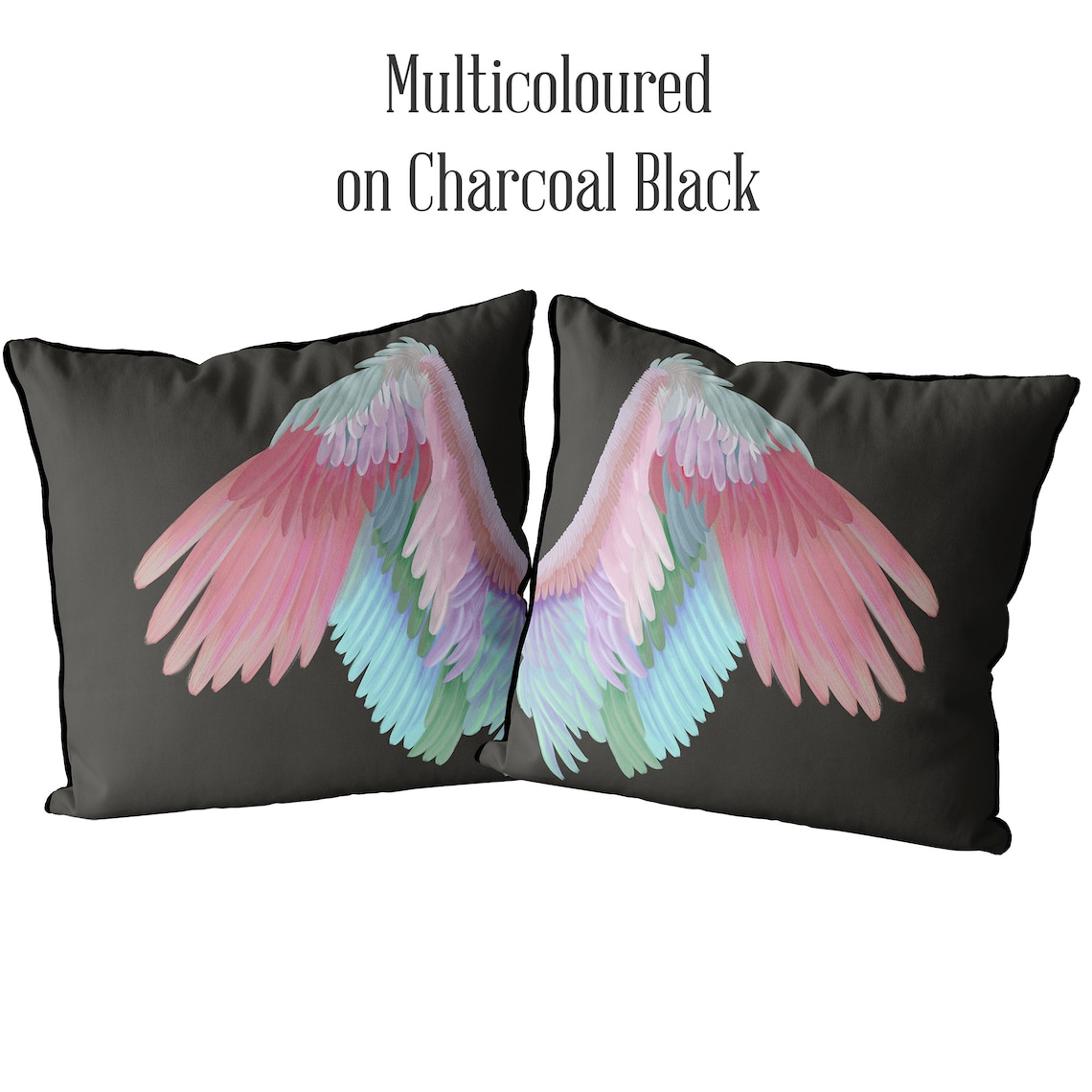 Set of 2 Angel Wing Pillow Covers Multiple Colours Etsy UK