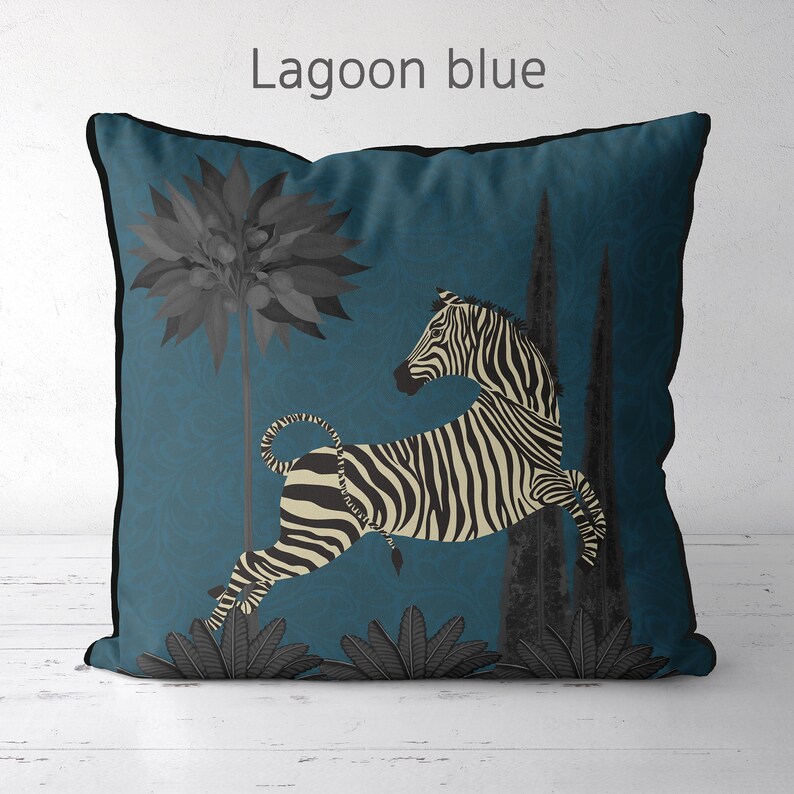 Zebra Pillow Cover Dancing Zebra Ruby Zebra Cushion Cover Etsy UK