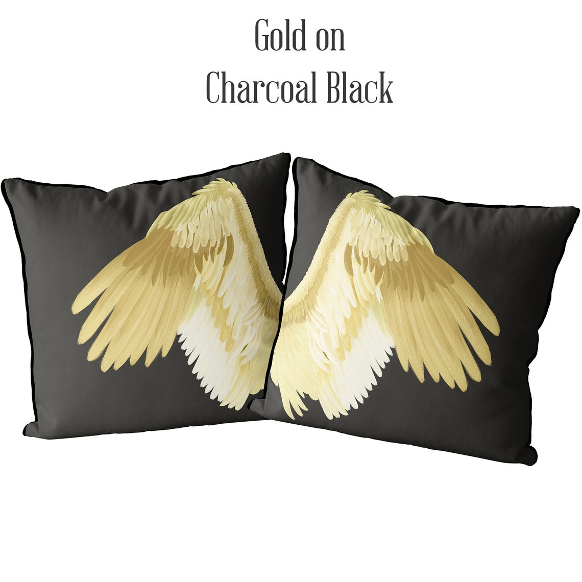 Set of 2 Angel Wing Pillow Covers Multiple Colours Etsy UK