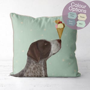Deutsche Pointer Kissenhülle, Jagdhund Balancieren Eis Kissenhülle