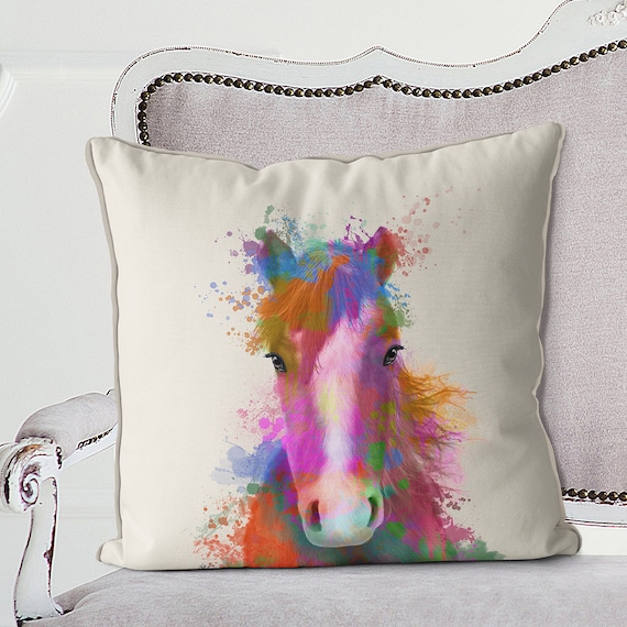 Horse Gift Horse Pillow Equestrian Decor Horse Decor Girls Room Decor Girls Bedroom Horse Cushion Pony Gifts Horse Lover Girls Nursery Decor