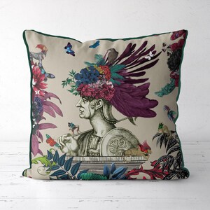 Petasus Flora 1 Pillow Cover, Stunning Designer Floral Cushion Cover - High End Home Decor Throw Pillow, maximalist home decor