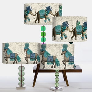 Elephant lampshade Niraj Indian style lampshade blue lampshade Table Lamp Ceiling Shade patterned tropical decor ethnic decor spider lamp image 7