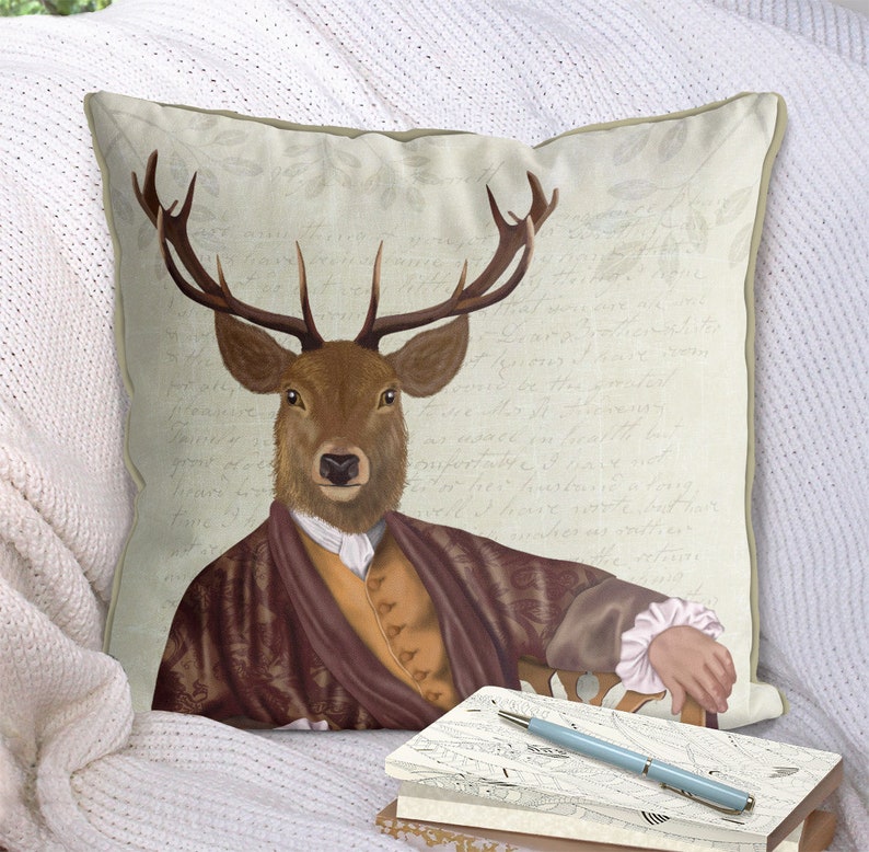Throw Pillow Living Room Decor Ilrious Deer Image 0