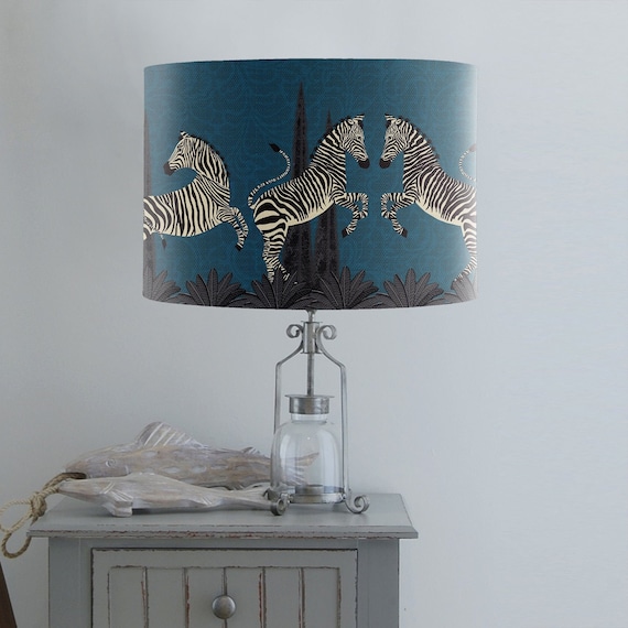 African Zebra Lampshade Cotton Tropical Uk African Zebra Lampshade Cotton, Zebra Lamp Shade Covers