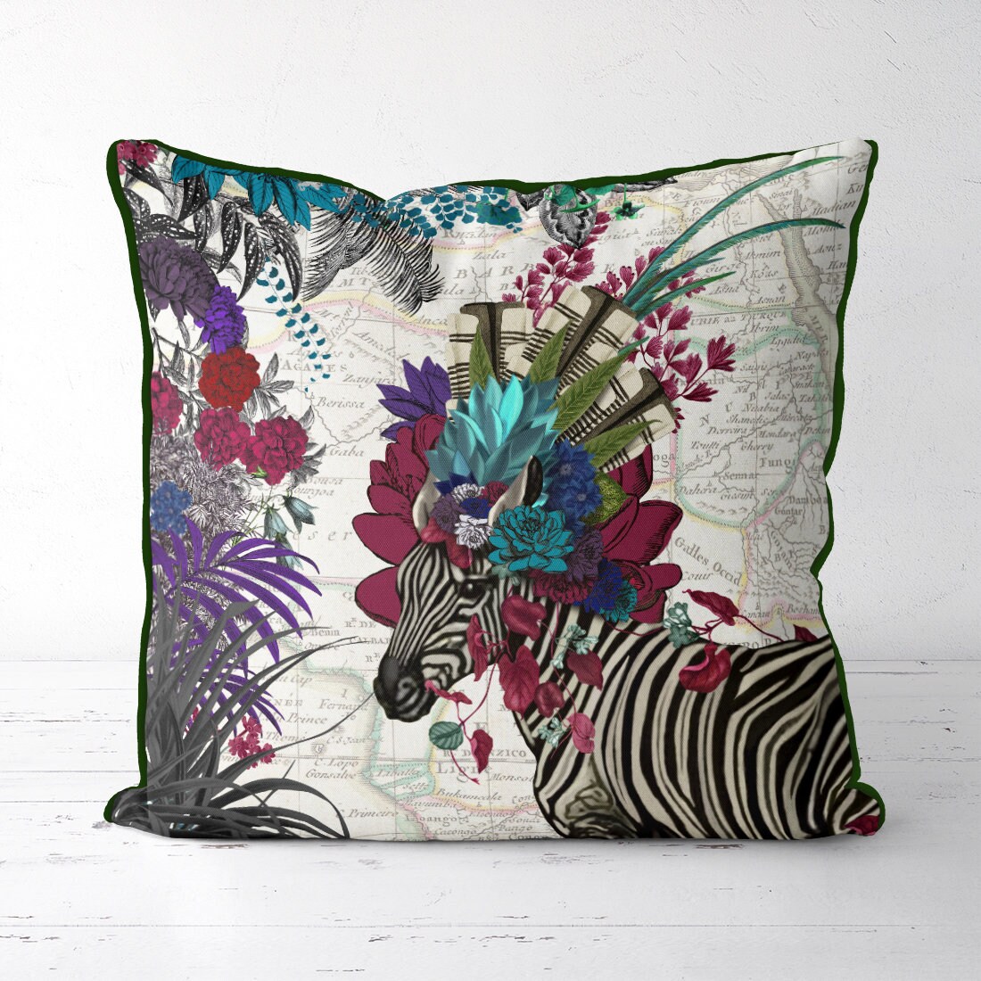 tropical pattern cushions