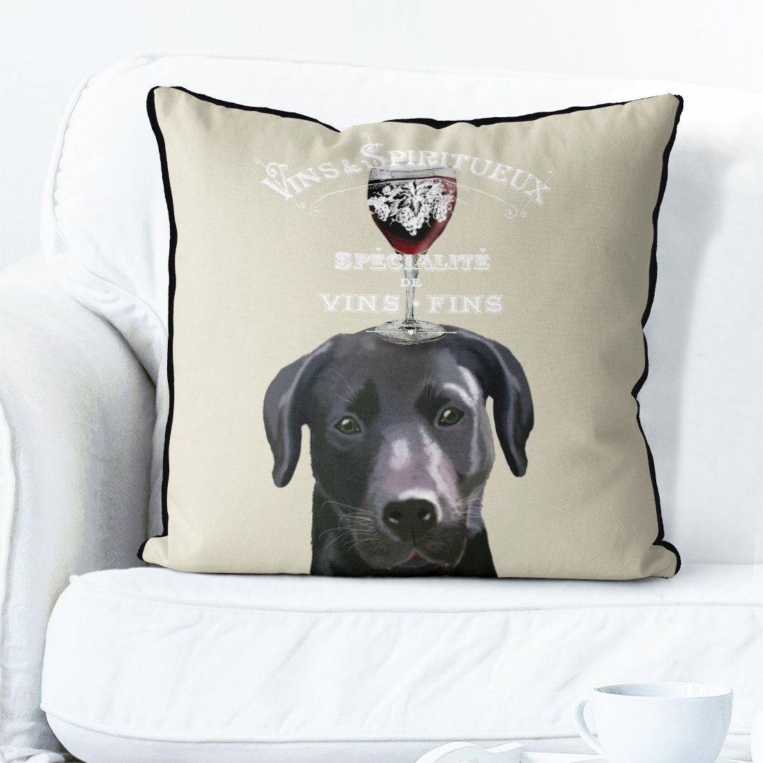 Black Lab gifts Black Lab pillow black lab Cushion cover funny Etsy