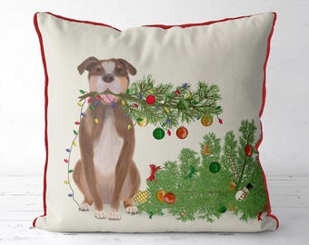Christmas pillow cover - Oops - Christmas dog cushion cover Funny dog Xmas cushion cover Cute Dog Christmas decor Holiday season decor