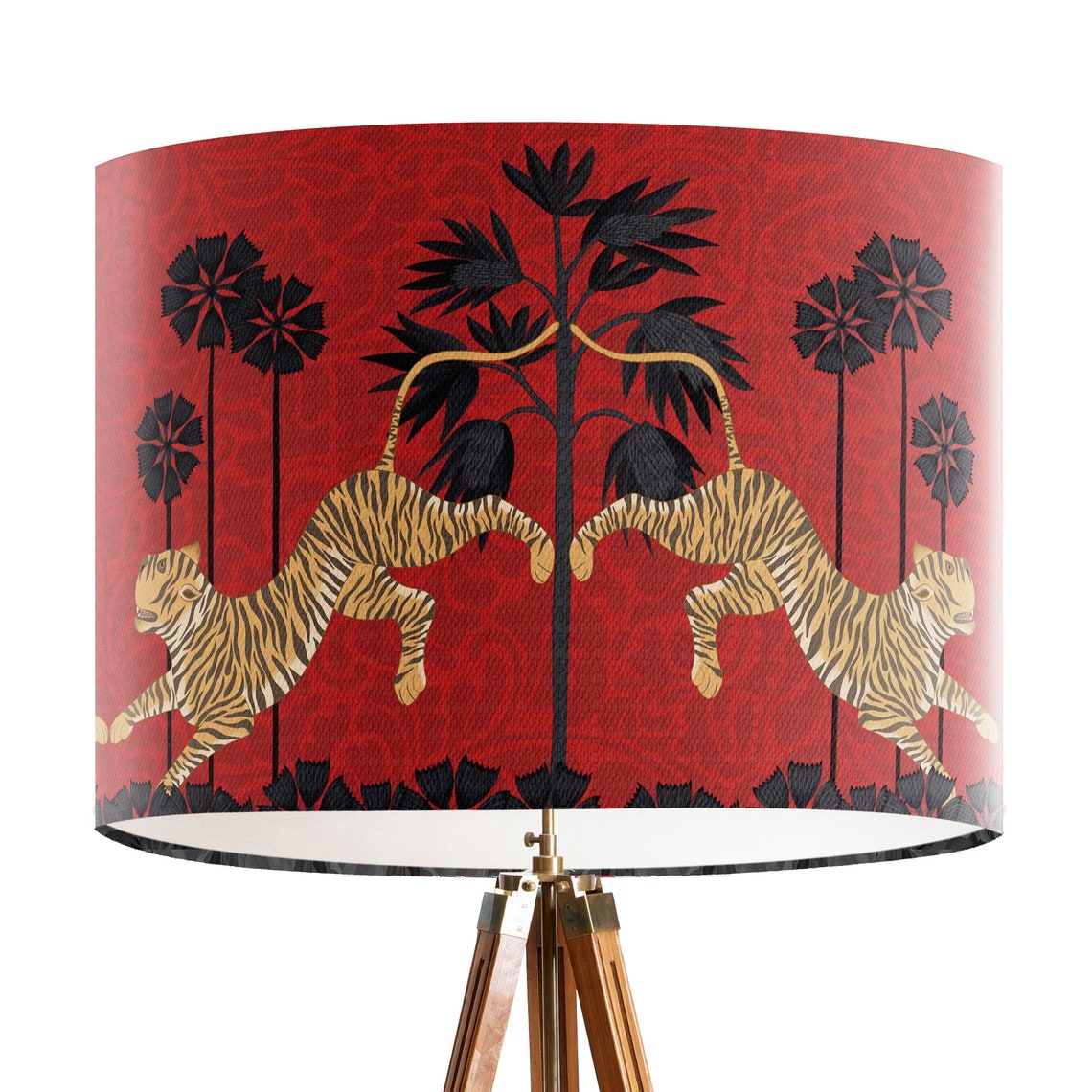 Tiger Lamp Shade Animal Lamp Shade Big Cat Lampshade Red - Etsy UK