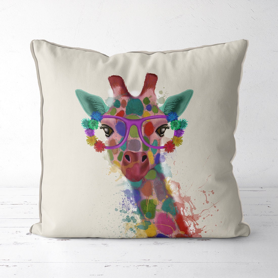 Giraffe Gift Shirts & Hoodies Giraffe Throw Pillow Multicolor 18x18 Giraffe Gift Shirts & Hoodies Giraffe Throw Pillow Multicolor 18x18