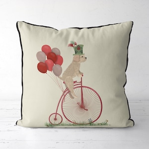 Blonde Cavapoo cushion cover - Cavapoo pillow cover Cavapoo gift idea for Cavapoo owner lover cute dog, couch throw pillow dog owner gift uk