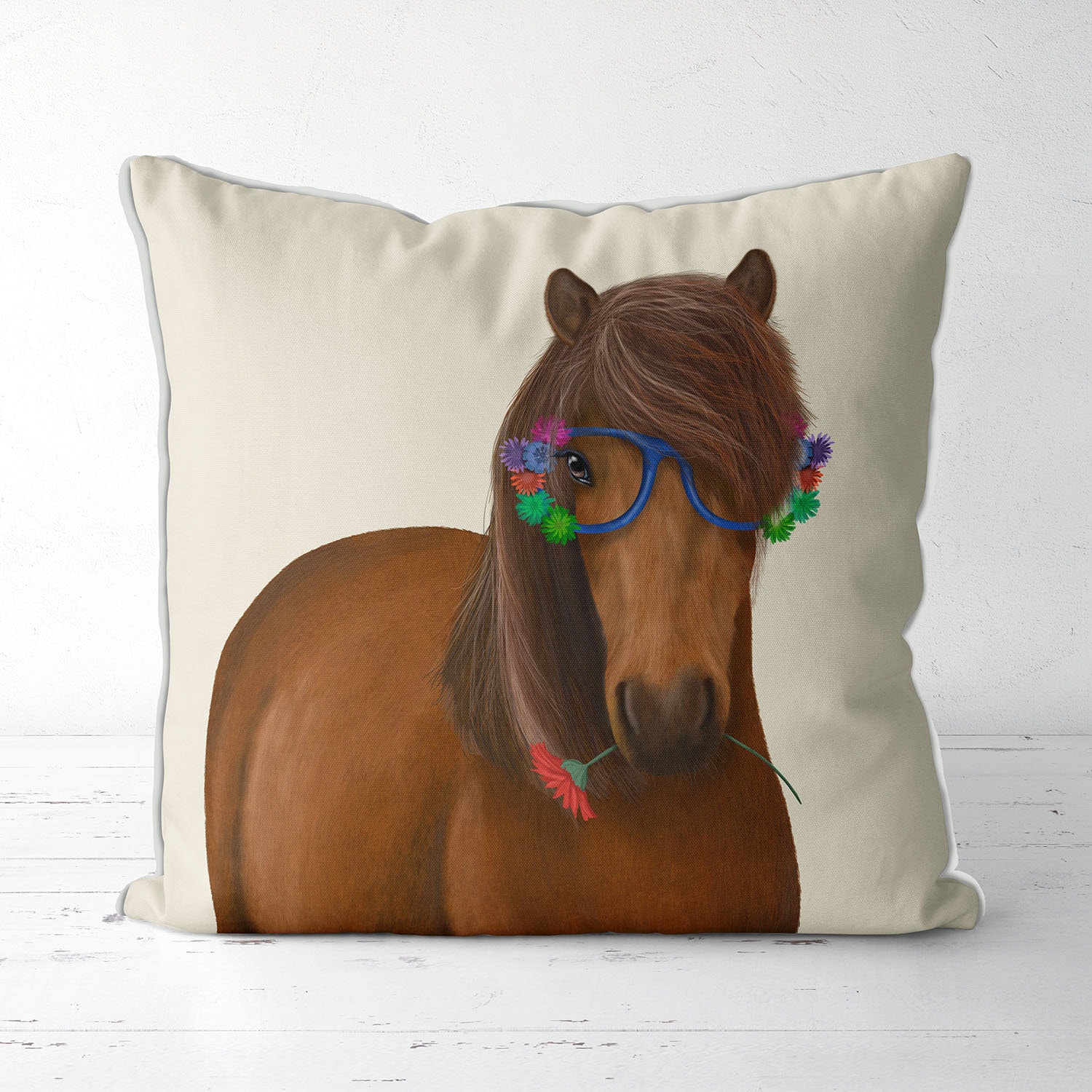 Happiness is 16 Hands Between My Legs Horse Lovers Pillow Horse Gifts Gift  for Horse Lover Horse Christmas Gift Funny Throw Pillow 