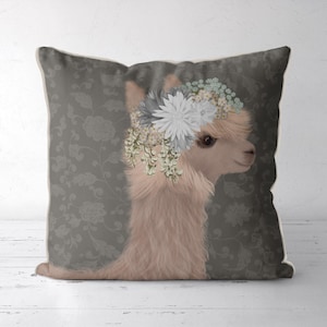 Pretty Llama pillow cover Llama gift Llama Pillow Pattern : Gorgeous