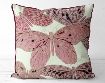 Pink butterfly pillow hotsell