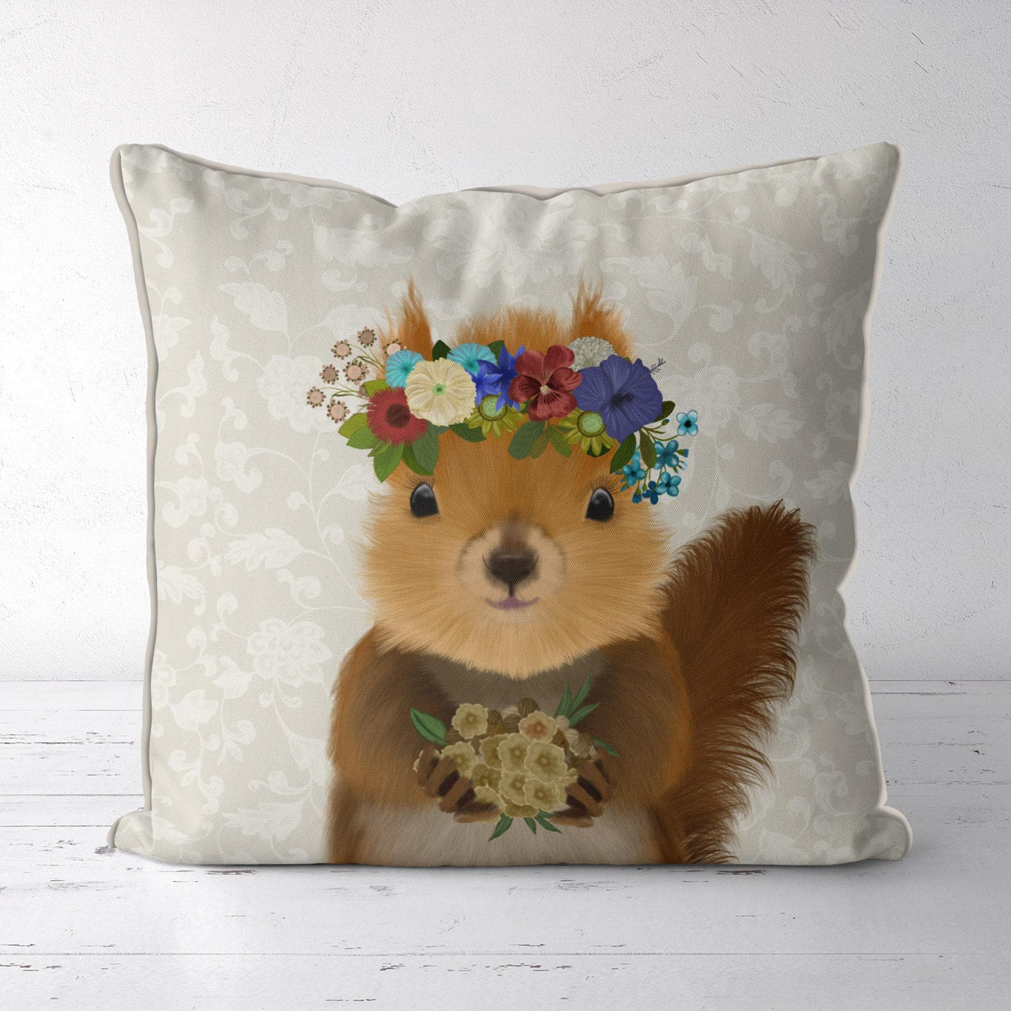 FJPT Throw Pillow Cover Seasons Greetings Merry And Bright Lovely Owl Wear Christmas Hat Waist Cotton Pillowslip per Divano Letto Supporto Dimensioni