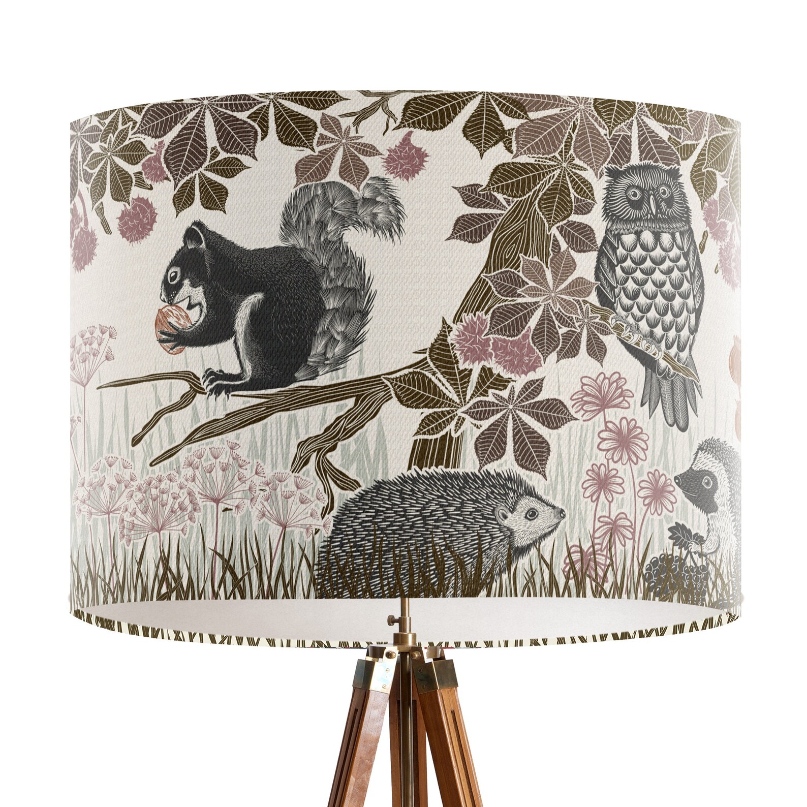 Country Lamp Shade Woodland Lamp Shade Owl Lampshade Cottage - Etsy UK