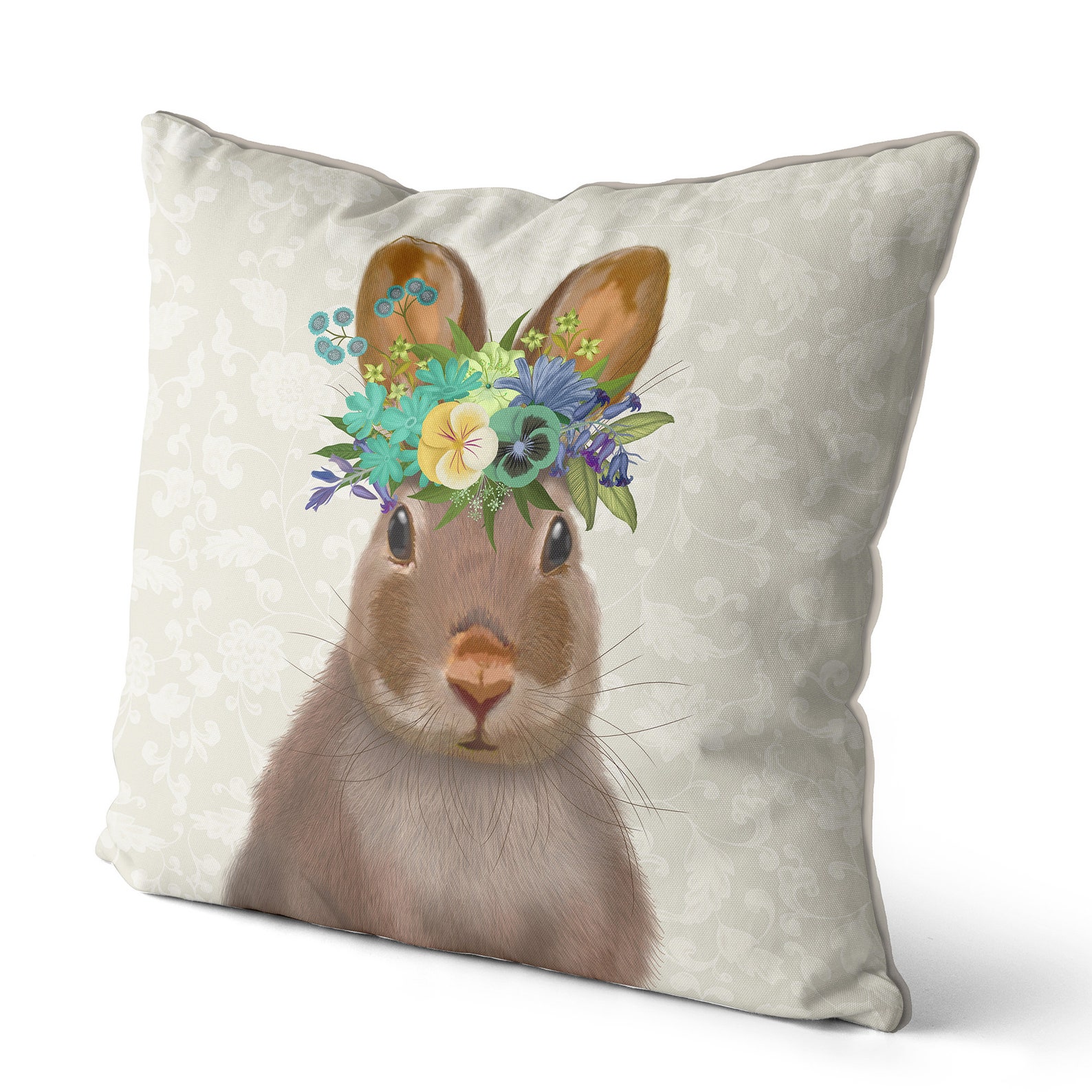 Cute Rabbit Cushion Covers Rabbit Nursery Decor Woodland Etsy