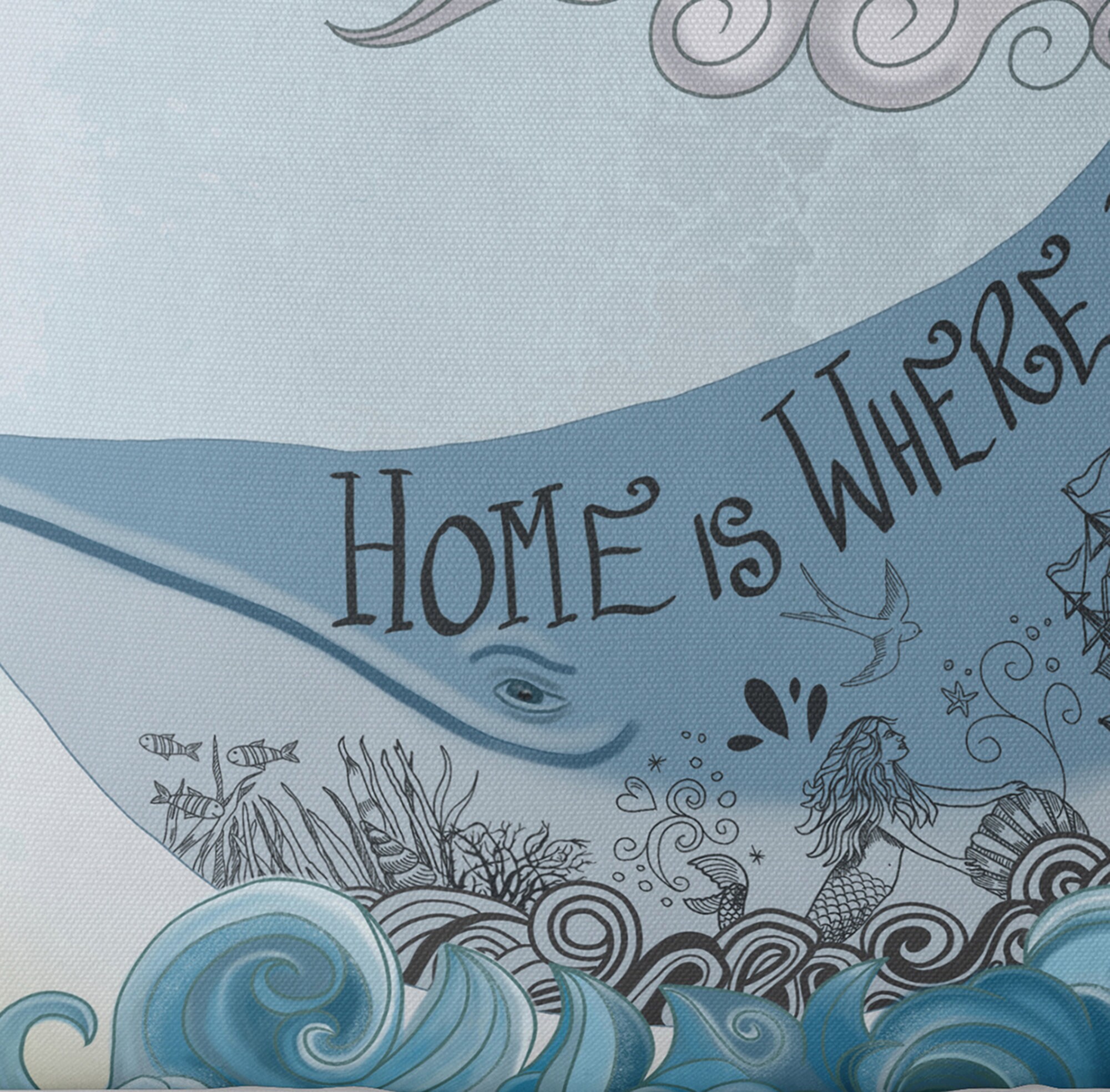 Blue Whale Pillow Cover Coastal Pillow Whale Gift New Home Etsy