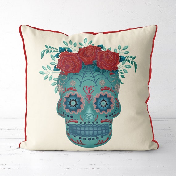 Sugar skull pillow 2025
