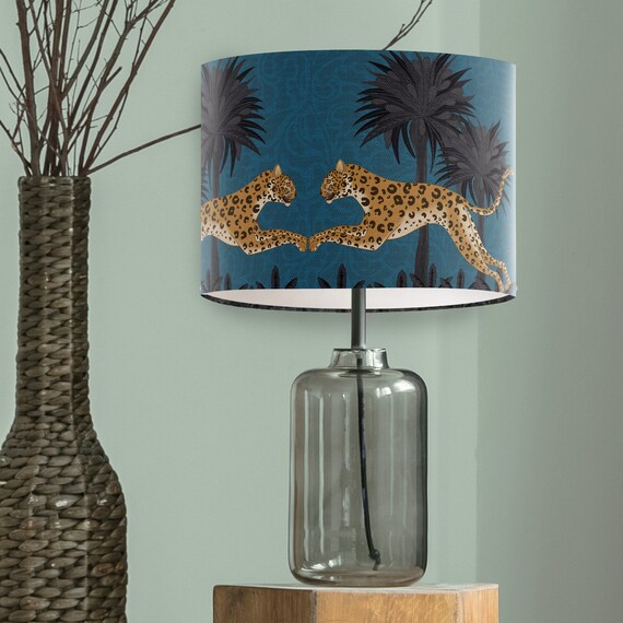 Leopard Print Shade Floor Lampshade Animal Table Lamp Green 