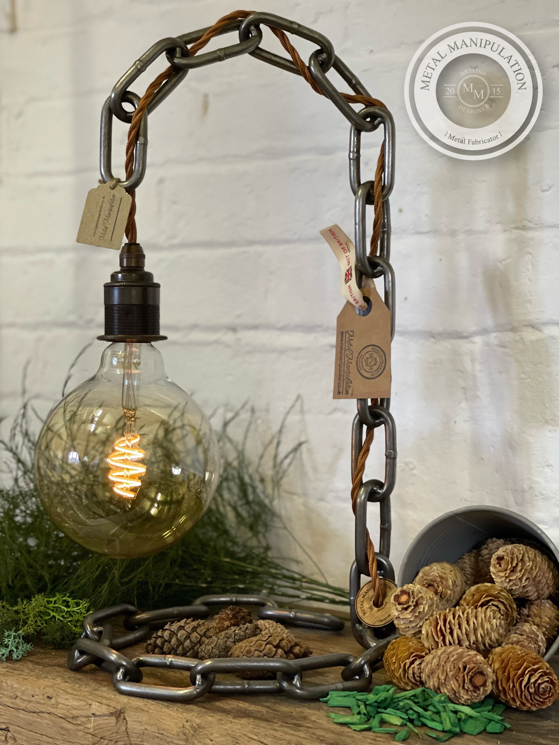 Dark Bronze Chandelier Lighting Hanging Chain From the Lamp