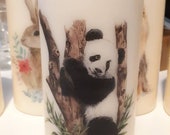 Panda Decorative Uncented Pillar Candle X 1