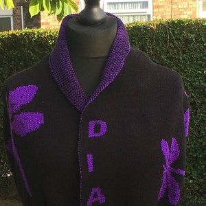 Outlander inspired, Purple, Dragonfly in Amber, Knitted Shawl, vegan friendly