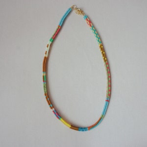 Handmade Colorful Boho Beaded Necklace  - Perfect Gift for Christmas - Seed Bead Summer Jewelry Ideas