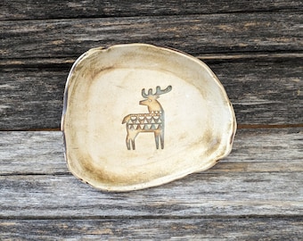 Handmade in Texas, hand formed, patterned, unique, clay, pottery, ceramic, glazed, one of a kind, crochet, plate, dish, rabbit, tray, soap