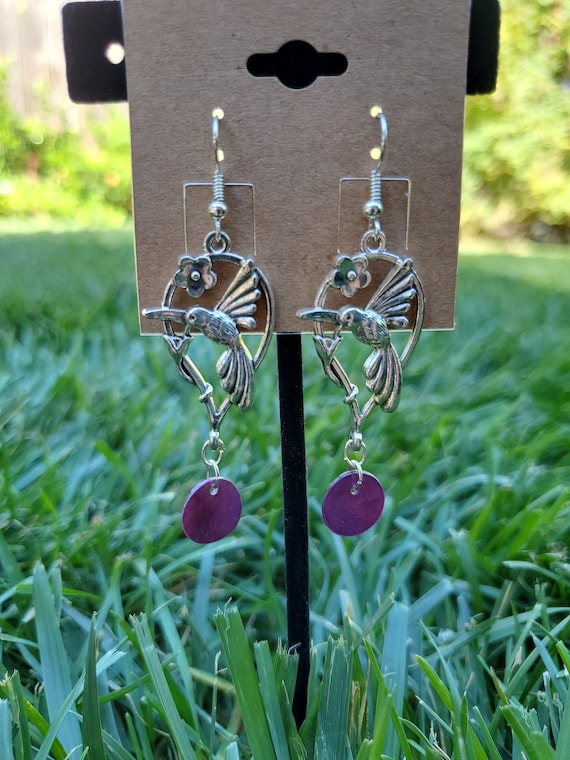 Hummingbird Fishhook Earrings