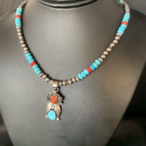 ナバホ族 スターリングターコイズ オニキス マルチカラーインレイ