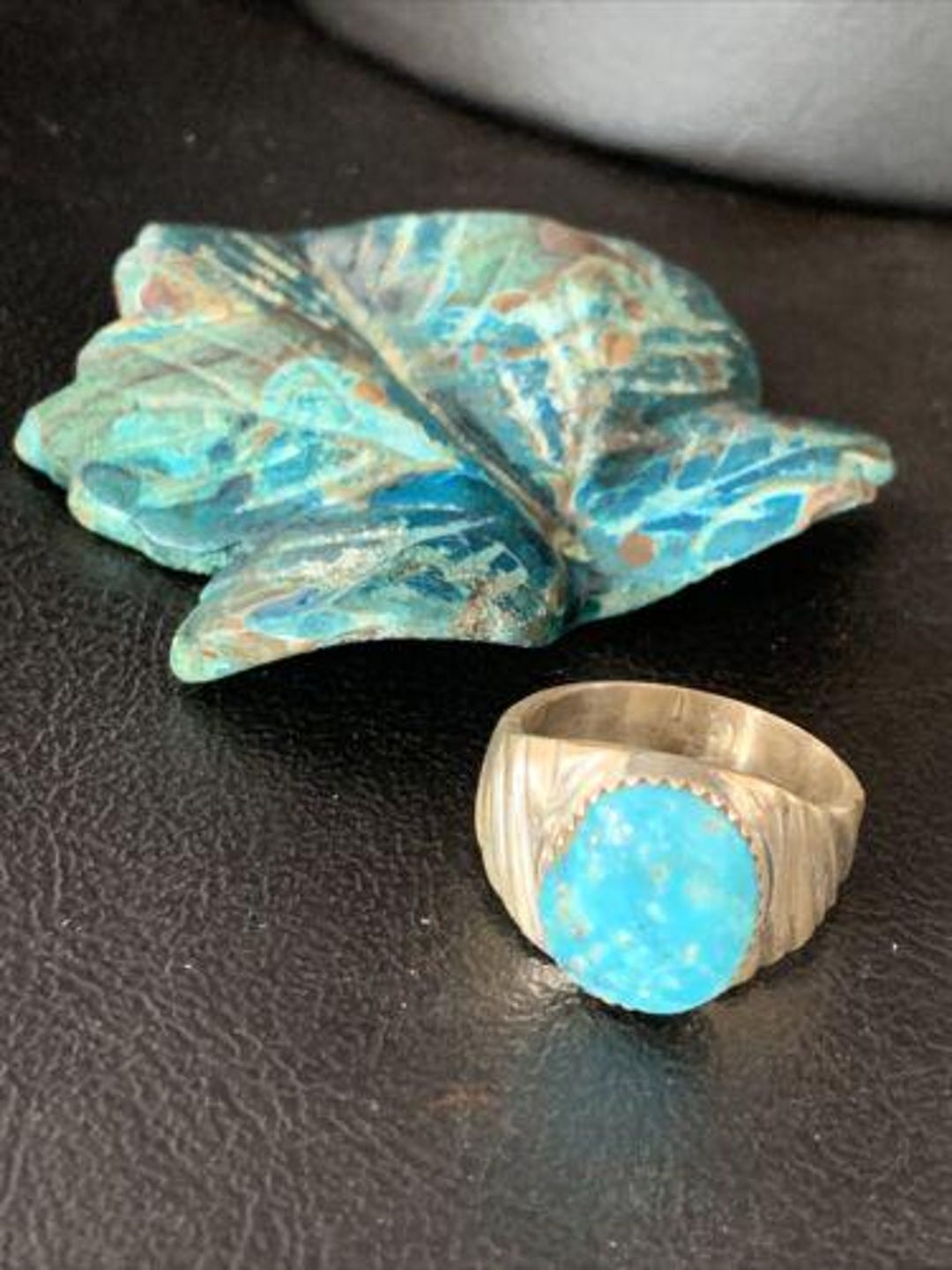 Navajo Blue Kingman Turquoise Ring | Sterling Silver | Sz 10 ...