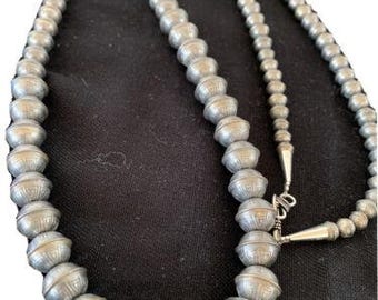 ナバホ パール ネックレス ブルー ターコイズ インレイ ペンダント