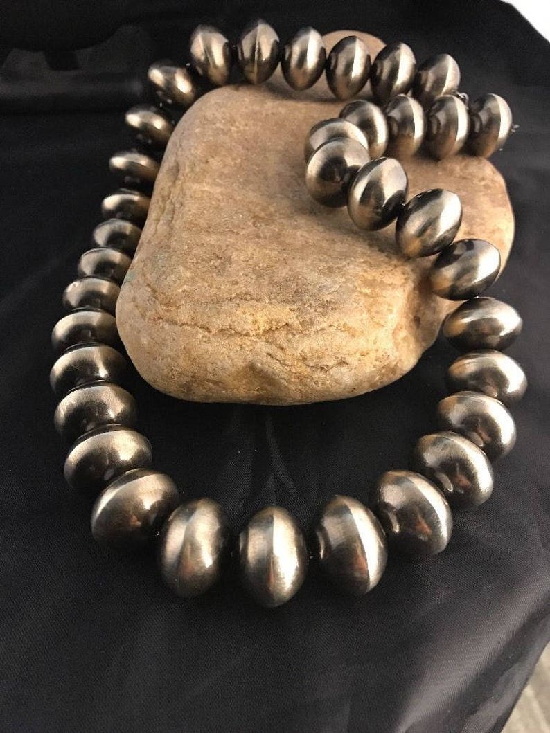 Old Pawn Native American Navajo Pearls 20mm Sterling Silver Etsy