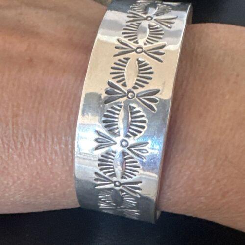 Navajo Stamped Cuff Bracelet | Sterling Silver | Authentic