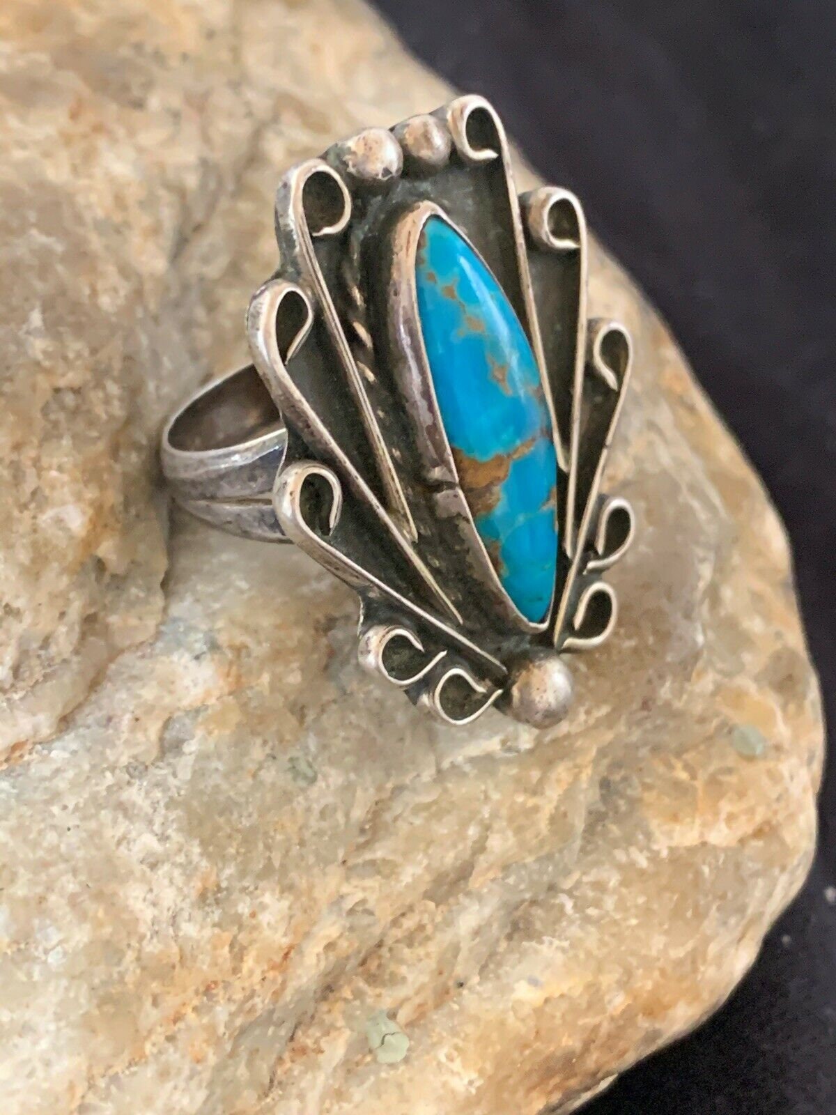 Native American Navajo Sterling Silver Blue Turquoise Gift | Etsy