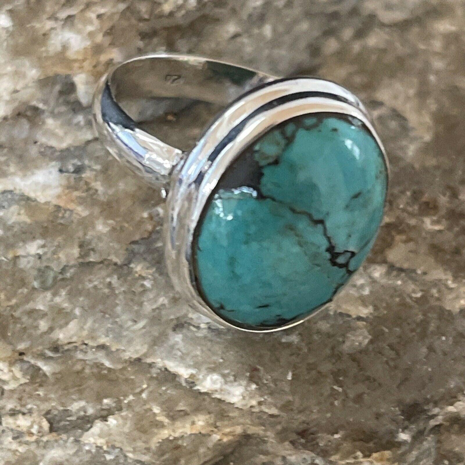 ナバホ族 スパイダーウェブ ブルー ターコイズ リング | スターリング