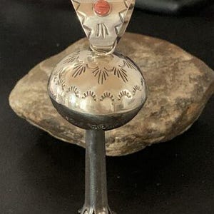 Collana con ciondolo Naja con ostrica spinosa in argento sterling del sud-ovest / 4&quot; / Navajo fatto a mano / 10455