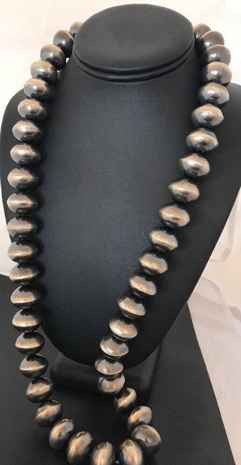 Old Pawn Native American Navajo Pearls 20mm Sterling Silver Etsy