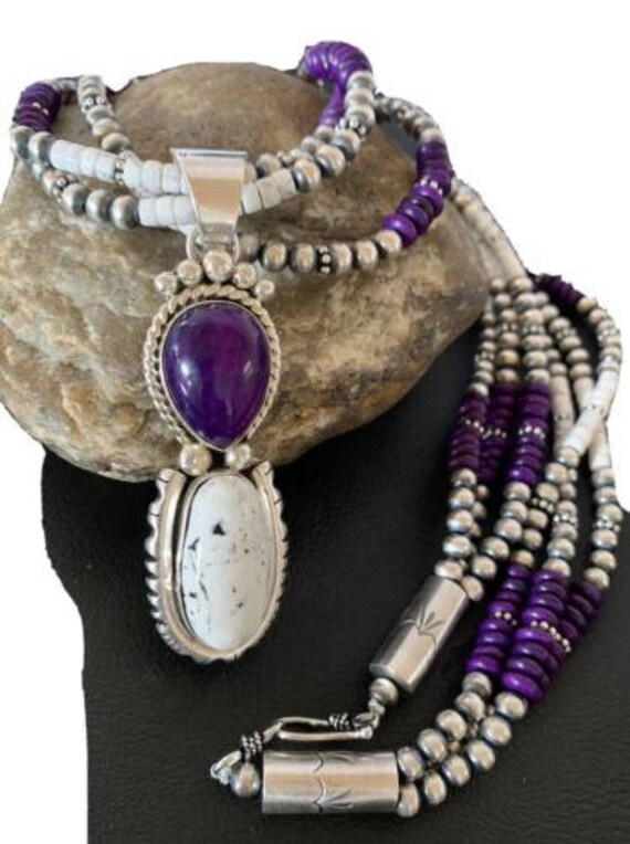 Turquoise Three strand Bracelets with Amethyst Turquoise Three strand Bracelets with Amethyst