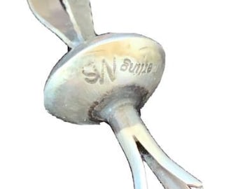 Navajo Spiny Oyster Naja Pendant | Sterling Silver | 1" | Authentic Native American Handmade | 01259