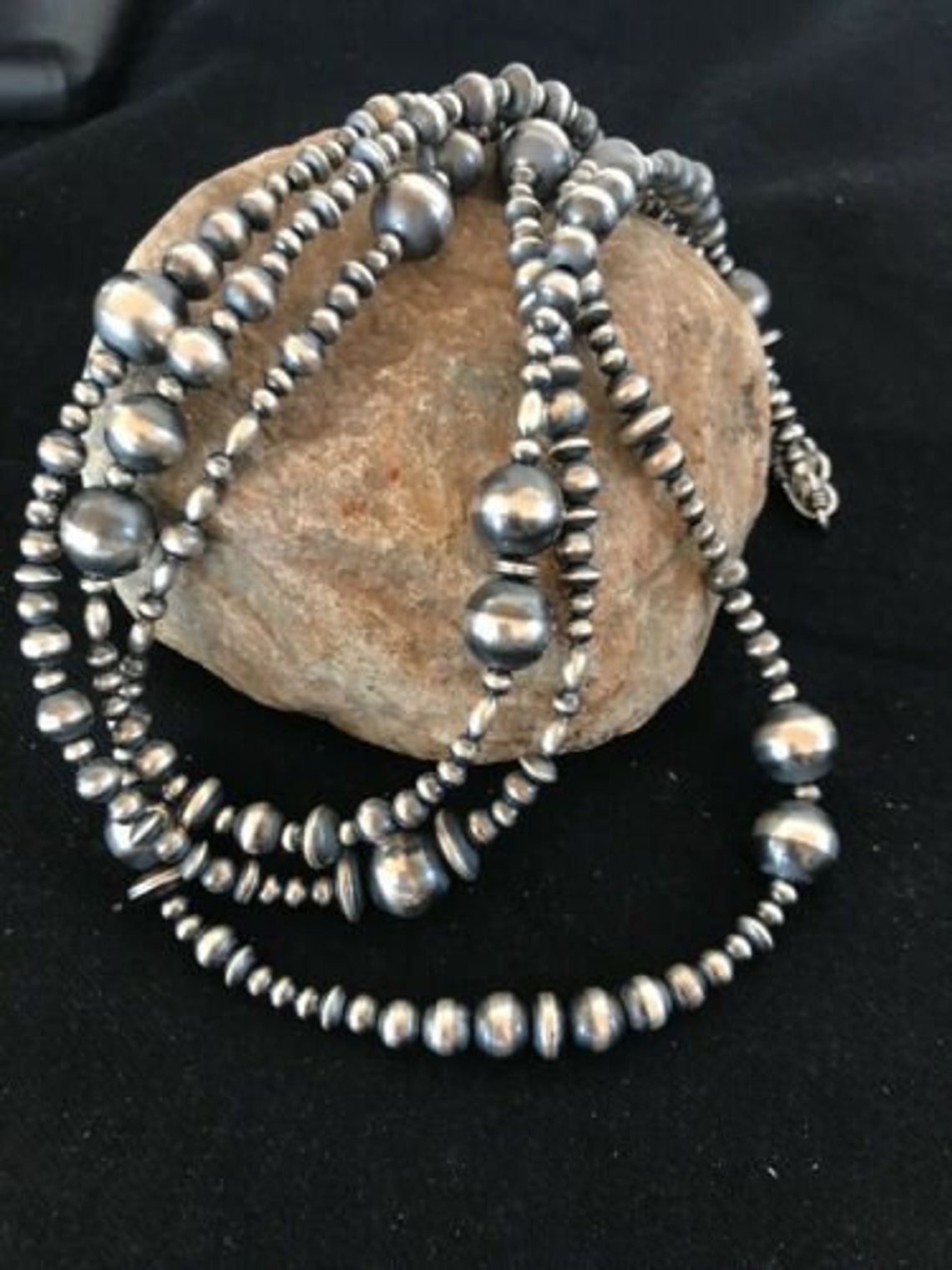 Navajo Pearls Native American Sterling Silver Necklace Gift 3 Etsy