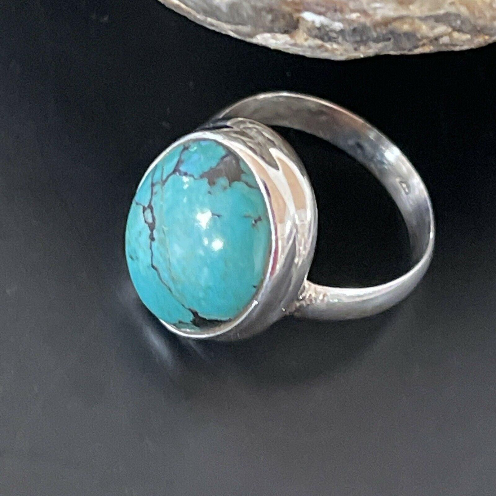 ナバホ族 スパイダーウェブ ブルー ターコイズ リング | スターリング