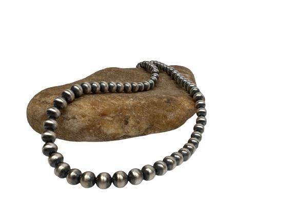 10mm Sterling Silver Navajo Pearls | Authentic Native American