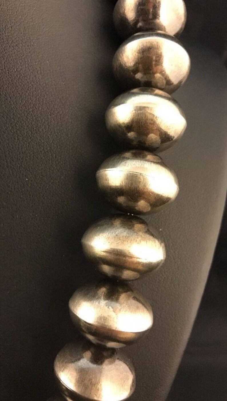 Old Pawn Native American Navajo Pearls 20mm Sterling Silver Etsy